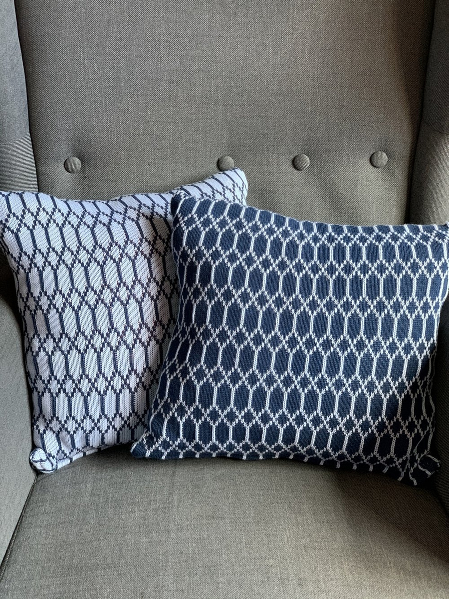 Poszewka na poduszkę 40x40 cm Bawełna Żakard Jasnoniebieska