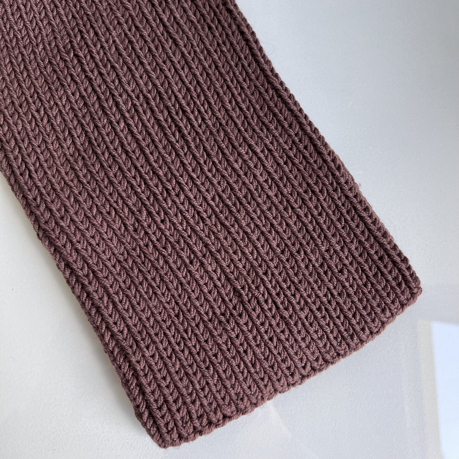 Czapka wełniana NANA 100% Baby Merino 52 Czekolada