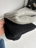 Czapka wywijana NANA 100% Baby Merino 21 Czarny