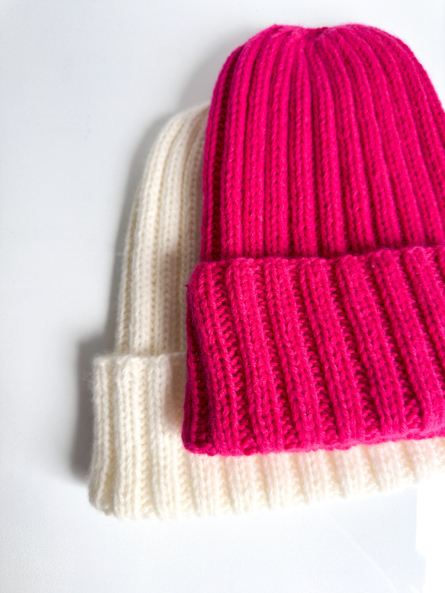 MARLA Turn-Up Beanie 100% Cashmere 564 Gerbera