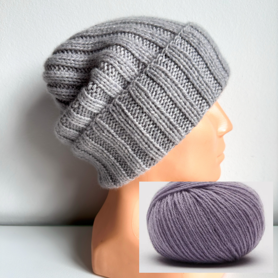 MARLA Turn-Up Beanie 100% Cashmere 710 Fuji