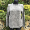Ręcznie robiony Sweter AIR szary 04 handmade