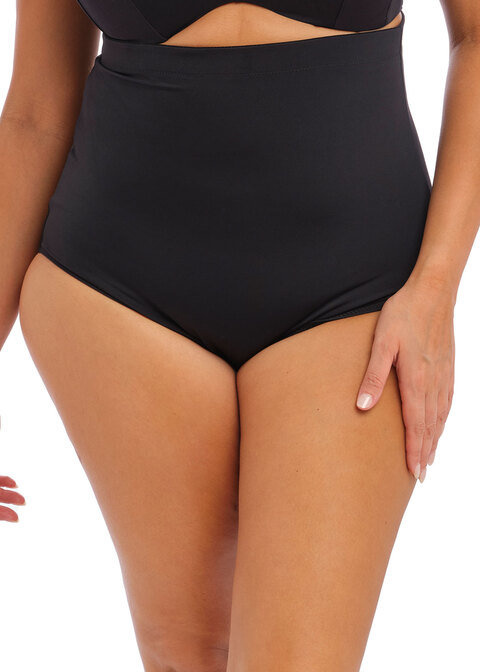 (z wadą - naprawioną) Figi kąpielowe Elomi Swim ESSENTIALS ES7604BLK High Waist Brief Black