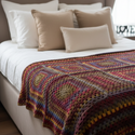 Wolldecke Granny Square 140x180 cm – Herbstmosaik 8108