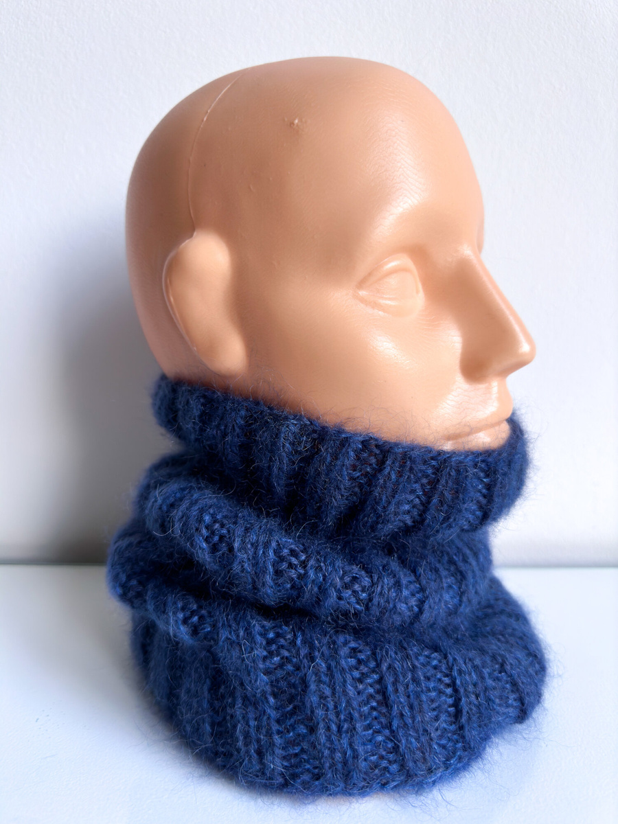 Ręcznie robiony KOMIN MARGARET 2.0 100% Alpaka plus 2x nitka moher z jedwabiem 4305/28 Ciemny Indygo