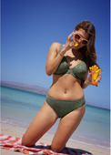 Biustonosz kąpielowy Freya Swim NOMAD NIGHTS AS205413SAE Uw High Apex Bikini Top Sage