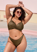 Biustonosz kąpielowy Elomi Swim SUNSET SHIMMER ES803227GOR Uw Plunge Bikini Top Gold Rush