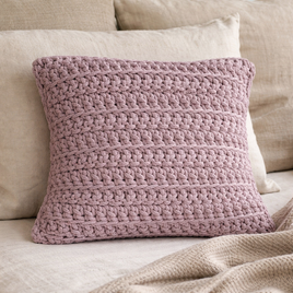 Poduszka ze sznurka bawełnianego JULIA 310 wrzos 40x40 cm