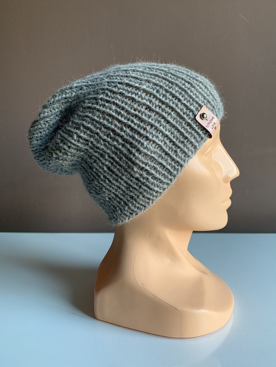 KIARA Beanie 100% Alpaca 501 Light Grey