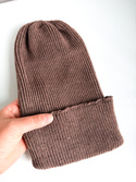Beanie czapka z wełny merino VARELLA 100% Baby Merino 62 średni brąz