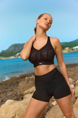 Biustonosz Panache Sport ENDURANCE 5022F Non Padded Sports Wired Bra Black/Latte