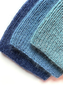 Handmade women's hat AUREA 100% baby merino plus mohair and silk 13/28 Navy Blue