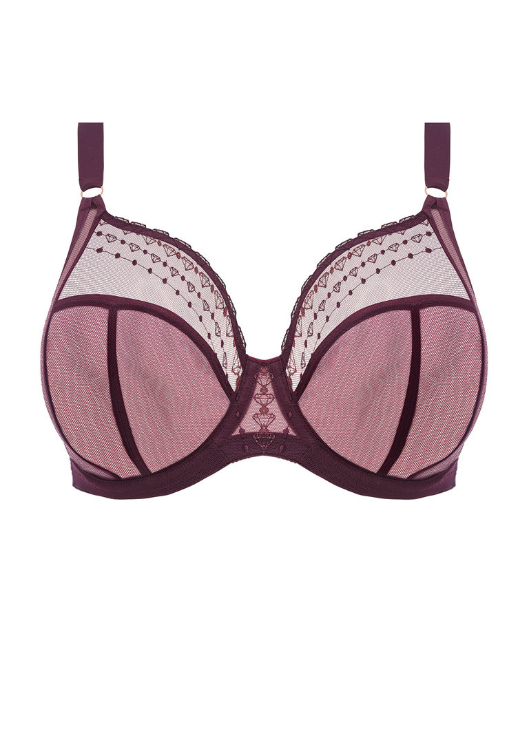 Biustonosz Elomi MATILDA EL8900WID Uw Plunge Bra Wine Diamond