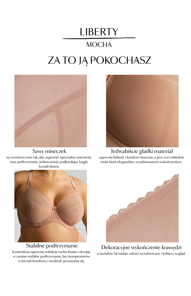 Biustonosz Sculptresse by Panache LIBERTY 10846 Plunge Bra Mocha