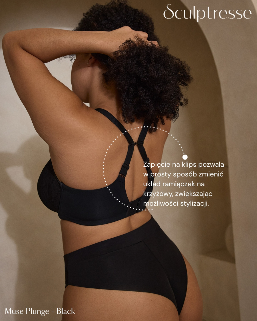 Biustonosz Sculptresse by Panache MUSE 11446 Plunge Bra Black