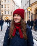 Wywijana czapka kaszmirowa 100% kaszmir 644 Baby