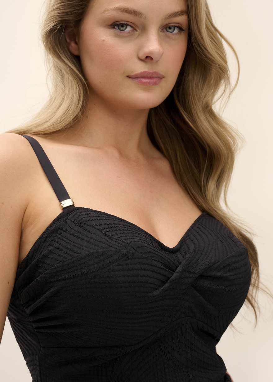 Koszulka kąpielowa Fantasie Swim OTTAWA FS6356BLK Uw Twist Front Tankini Black