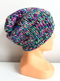 Black Rainbow Handmade Winter Beanie Baby Merino