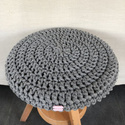 Pokrowiec na taboret okrągły 36 cm średni szary