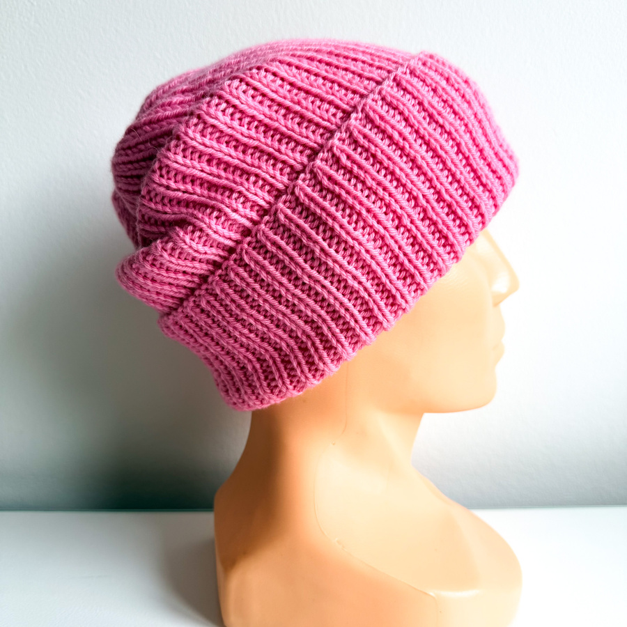 Czapka wywijana NANU 100% Merino 30 Płatek Róży