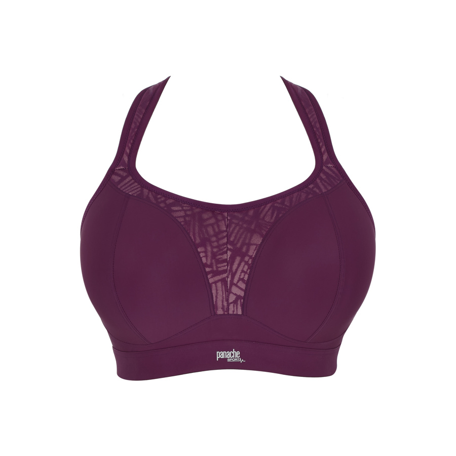 Biustonosz sportowy bezfiszbinowy Panache Sport BOUNDLESS 7341D Berry/Chalk
