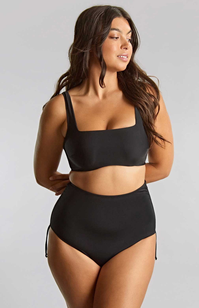 Figi kąpielowe Panache Swim SIGNATURE SW2049 Midi Adjustable Bikini Bottoms Black