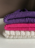 Czapka wywijana Ściągacz 100% Baby Merino Ciemny Fiolet