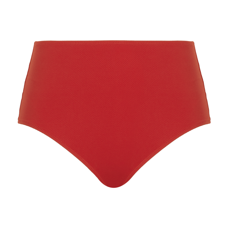 Majtki kąpielowe z wysokim stanem Panache Swim AURORA SW2035A High Waist Bikini Bottoms Aurora Red
