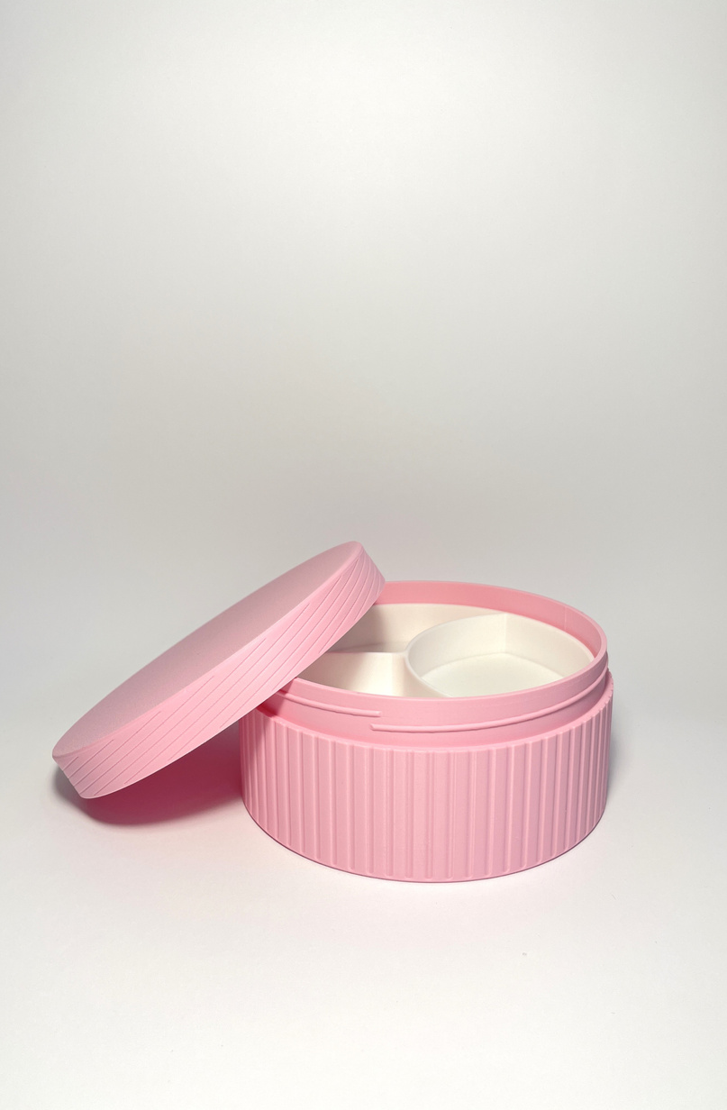 Okrągłe pudełko organizer na drobiazgi Granatowy Duży