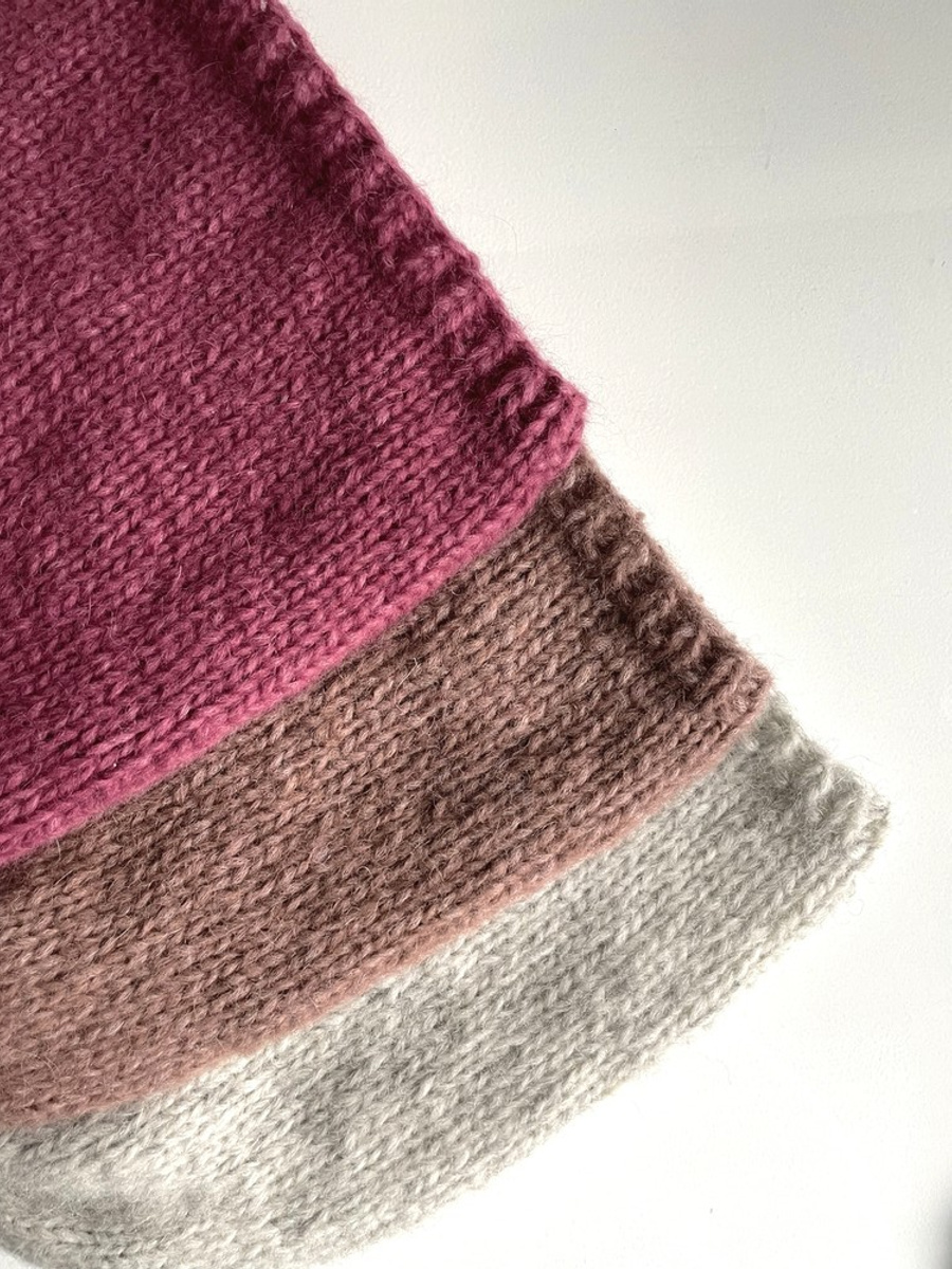 Ciepła czapka ręcznie robiona CHMURKA Alpaka 03 Perłowy Szary