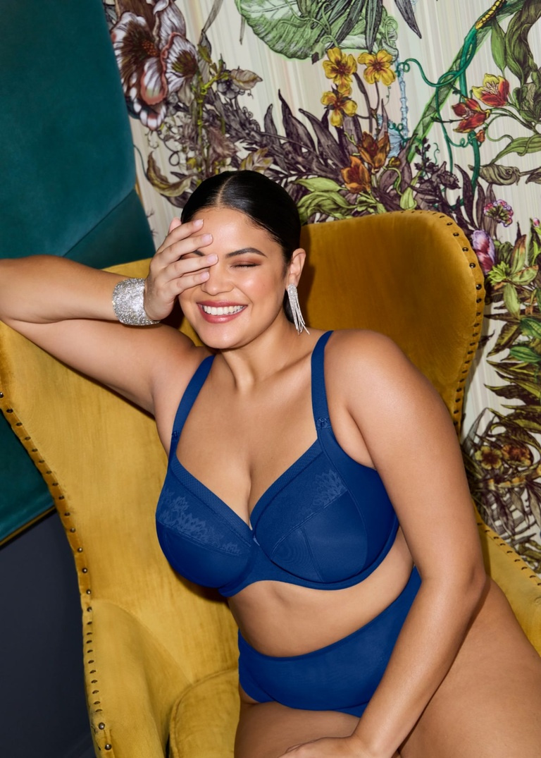 Biustonosz Elomi NERINA EL302734FRY Uw Plunge Bra - Stretch French Navy
