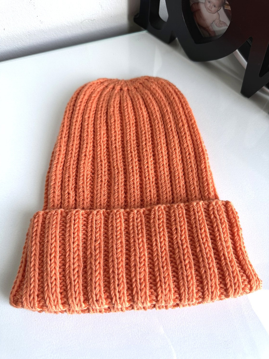 HELLI Handmade Merino Wool Beanie 36 Orange