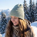 Beanie czapka z wełny merino VARELLA 100% Baby Merino 58 lody pistacjowe