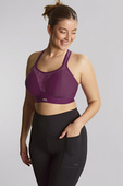 Biustonosz sportowy bezfiszbinowy Panache Sport BOUNDLESS 7341D Berry/Chalk