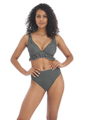KOMPLET - Strój kąpielowy dwuczęściowy Freya Swim CHECK IN Monochrome - wybierz fason i rozmiar (28G, 28GG, 30D, 32F, 32H, 32J, 34F, 34J, 36G)