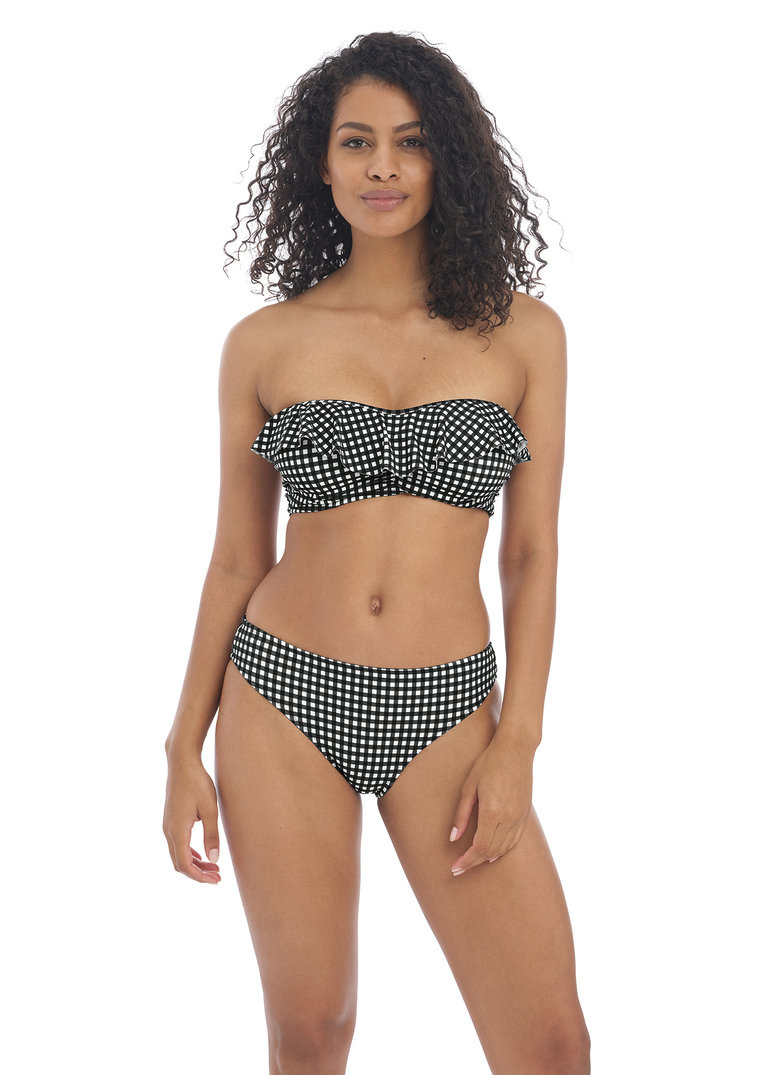 KOMPLET - Strój kąpielowy dwuczęściowy Freya Swim CHECK IN Monochrome - wybierz fason i rozmiar (28G, 28GG, 30D, 32F, 32FF, 32H, 32J, 34E, 34F, 34J, 36G)
