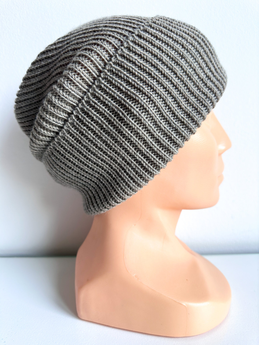 VARELLA – czapka z wełny merino 57 szaro-brązowa