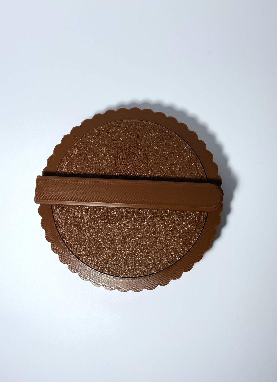 Spinner stojak obrotowy na włóczkę Czekoladowy