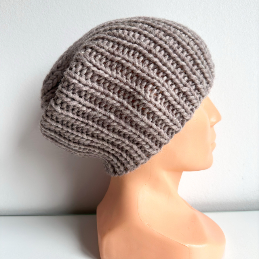 JANKA Handmade Wool Beanie 47 Light Beige Nitkowe Love