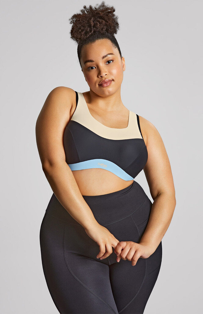 Biustonosz sportowy Sculptresse by Panache UPBEAT 9442 Wired Sports Bra Black/Chalk