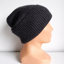 MAREN Turn-Up Beanie 100% Cashmere 520 Antracite