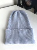 VARELLA Turn-Up Merino Wool Beanie 53 Rosa Handmade