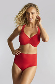 Majtki kąpielowe z wysokim stanem Panache Swim AURORA SW2035A High Waist Bikini Bottoms Aurora Red
