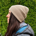 Beanie czapka z wełny merino VARELLA 100% Baby Merino 65 ciemny leśny