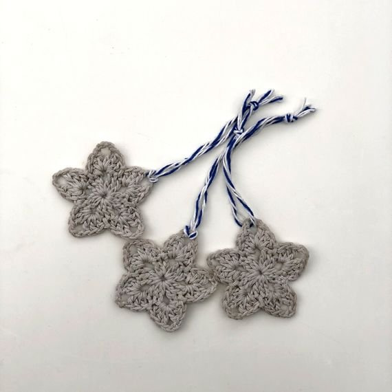 Mała Gwiazdka zawieszka, ozdoba na choinkę Jasno Szara