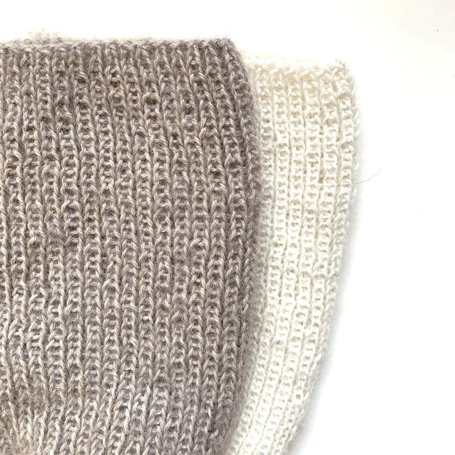 Ręcznie robiona Czapka MARI 100% Alpaka plus nitka moher z jedwabiem 2020/20 beż 