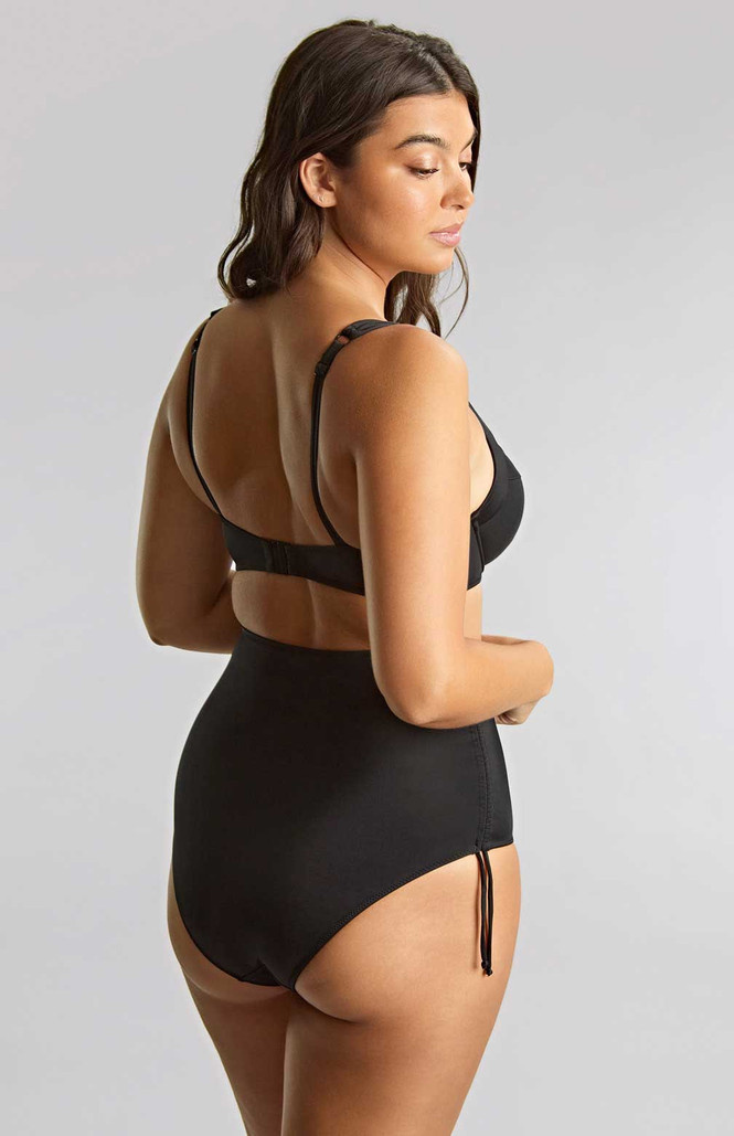 Figi kąpielowe Panache Swim SIGNATURE SW2049 Midi Adjustable Bikini Bottoms Black