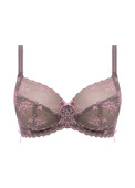 KOMPLET - Biustonosz Freya OFFBEAT DECADENCE AA402501GIN Uw Side Support Bra Grey / Pink + brazyliany (34DD + L)