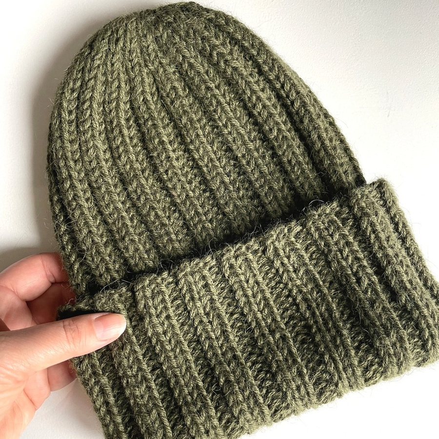 LAURIN Beanie 100% Alpaca 7895 Dark Green
