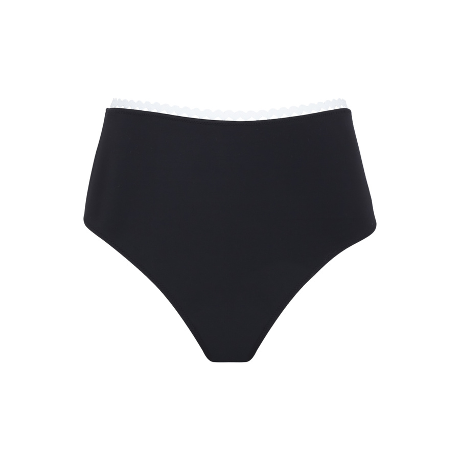 Wysokie majtki kąpielowe Panache Swim RIC RAC SW1755 High Waist Bikini Bottoms Ric Rac Black